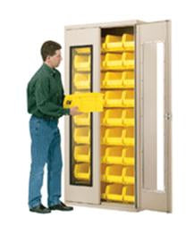 Akro-Mils Lexan Quick-View Security Cabinet Floor Standing Steel - AC3618QV240