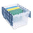 KeepBox - Attached Lid Container Clear / Blue Plastic 12-1/2 X 15-1/4 X 21-1/2 Inch - 66486FILEB