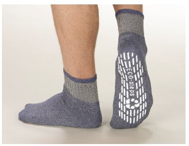 Eco-Steps - Slipper Socks Large / X-Large Redwood Ankle High - 46014-BUR