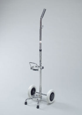 Alimed AliMed D or E Oxygen Cylinder Cart Chrome Plated Steel Without Drawers Silver - 980240