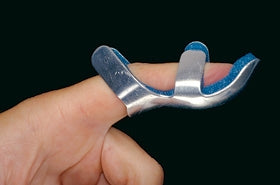 AliMed - Finger Splint Adult Small Bendable Prong Closure Left or Right Hand Blue / Silver - 5406