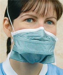 Alpha ProTech Critical Cover PFL Particulate Respirator Mask N95 Pleated Elastic Strap One Size Fits Most Teal Stripe - 695