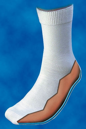 Silipos - Arthritic / Diabetic Gel Socks Calf High Large White Closed Toe - 63178/NA/103