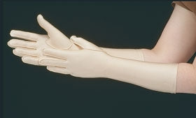 Gentle Compression - Compression Gloves Full Finger One Size Fits Most Forearm Length Left Hand Lycra / Spandex - 60613/NA/LF
