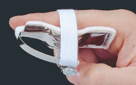 Joint Jack - Finger Splint Medium Strap Closure Right Hand Silver / White - 51384