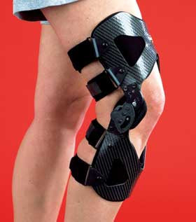 Alimed ExoTec Guardian OTS Knee Brace Medium D-Ring / Hook and Loop Strap Closure 19 to 21 Inch Thigh Circumference / 14 to 15 Inch Calf Circumference Right Knee - 62202