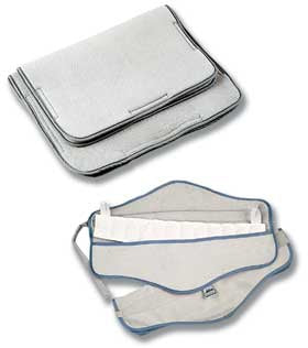 Alimed Hydrocollator Cover Terry, Foam Filled, with Pocket, Gray, Hook and Loop Fasteners, Neck, 5 X 24 Inch - 3149