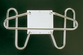 Alimed - Apron and Glove Wall Rack 16 H X 28 W X 6 D Inch, 10 W X 9-3/4 H Inch Base Measurement, White, Baked Enamel, Heavy Duty, Holds Up To Six Aprons - 91-293