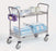 Alimed Nexel Utility Cart Chrome Plated 24 Inch 2-Shelves Silver - 930638