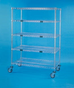 Nexel - Utility Cart Chrome Plated 24 X 60 X 69 Inch Silver - 930607
