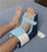 AliMed Heel-Up - Foot / Heel Protector Standard Size Navy Blue / Light Blue - 65948