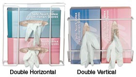 Alimed - Glove Box Holder Horizontal Mounted 2-Box Capacity White 3-1/2 X 8 X 11 Inch Coated Wire - 924744