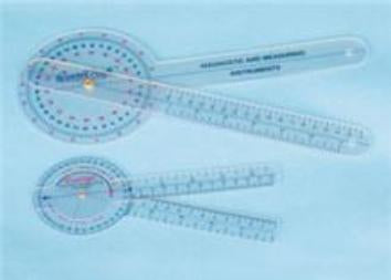 Alimed International Standard Goniometer 0 - 90 Degree Outer Row, 0 - 180 Degree Middle, 0 - 360 Degree Inner, 1 Degree Increments 8 Inch - 5055
