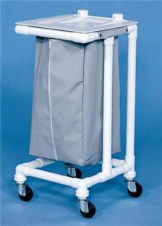 Alimed Single Hamper with Bag 4 Casters 39 gal. - 920937/WHITE/NA