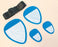 Alimed - Gonad / Ovary Shield Set Blue / White Small / Medium / Large - 9-475