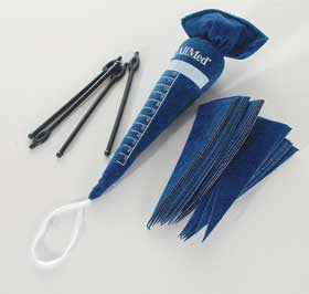 AliMed - Hand Contracture Orthosis and Hygiene Kit Carrot Shape Cotton / Plastic Left or Right Hand Blue One Size Fits Most - 52308