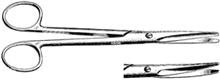 Alimed AliMed Dissecting Scissors Mayo 9 Inch Length Floor Grade Stainless Steel Finger Ring Handle Straight Blunt/Blunt - 98SCS40-9