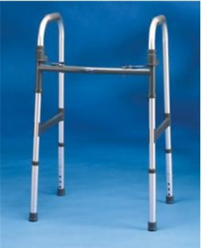 Invacare - Dual Release Folding Walker Paddle Type Aluminum Frame 300 lbs. Weight Capacity 32 to 39 Inch Height - 79201