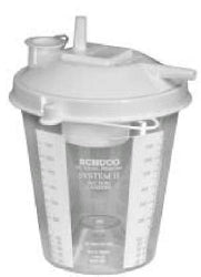 Vacu-Aide QSU - Suction Canister 1200 mL Float Valve Shut-Off Lid - 7314D-603