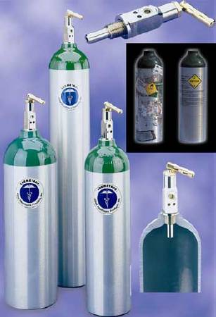 Chemetron - Oxygen Cylinder (Empty) Size E Aluminum - Allied Healthcare - 31-10-0016