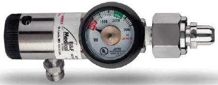 B & F Medical - Oxygen Regulator Click Style with Gauge 0 - 8 LPM DISS Outlet CGA-540 - 23002