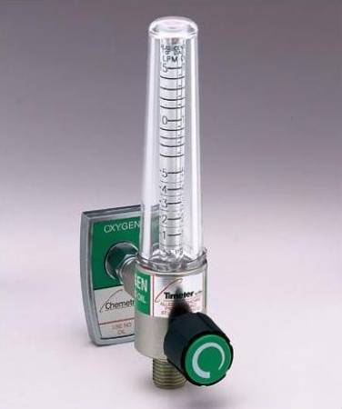 Timeter Sure Grip - Oxygen Flowmeter Single 0 - 15 LPM DISS Outlet DISS Hand Tight Adapter - 15008-03-A