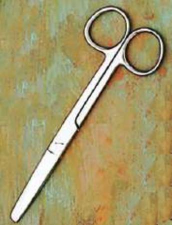 American Diagnostic Corp ADC Operating Scissors 5-1/2 Inch Length Floor Grade Stainless Steel NonSterile Finger Ring Handle Straight Sharp/Blunt - 3404SB