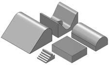 Kit C - Patient Positioner Kit 7-1/2 W X 10 D X 3 H Inch Foam Freestanding - 10018