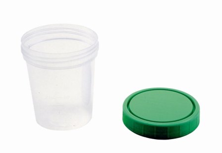 AMSure - Specimen Container 120 mL (4 oz.) Screw Cap Patient Information Poly Bagged Sterile / Sterile Inside Only - AS340
