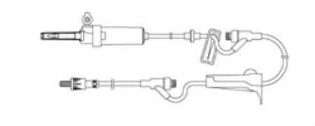 Amsino International AMSafe Administration Set 15 Drops / mL Drip Rate 110 Inch Tubing 2 Ports - AS3101