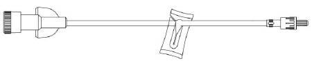 Amsino International Extension Set 6 Inch Tubing 0.1 mL Priming Volume DEHP-Free - AE1106