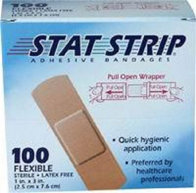 Derma Sciences Stat Strip Bandages, Flexfab Natural 3/4x3