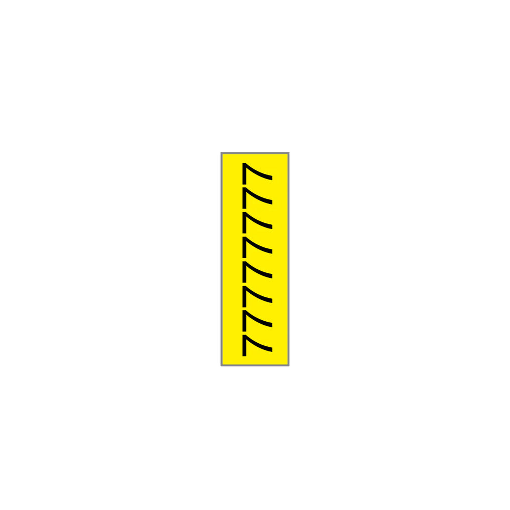 Key Surgical - Pre-Printed Label Multipurpose Label Black / Yellow Tape Number 17 Patterned 1/4 Inch - T-807-0509