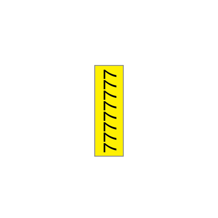 Key Surgical - Pre-Printed Label Multipurpose Label Black / Yellow Tape Number 17 Patterned 1/4 Inch - T-807-0509
