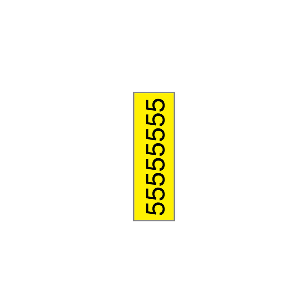 Key Surgical - Pre-Printed Label Multipurpose Label Black / White Tape Nymber 5 Patterned 1/4 Inch - T-805-0509