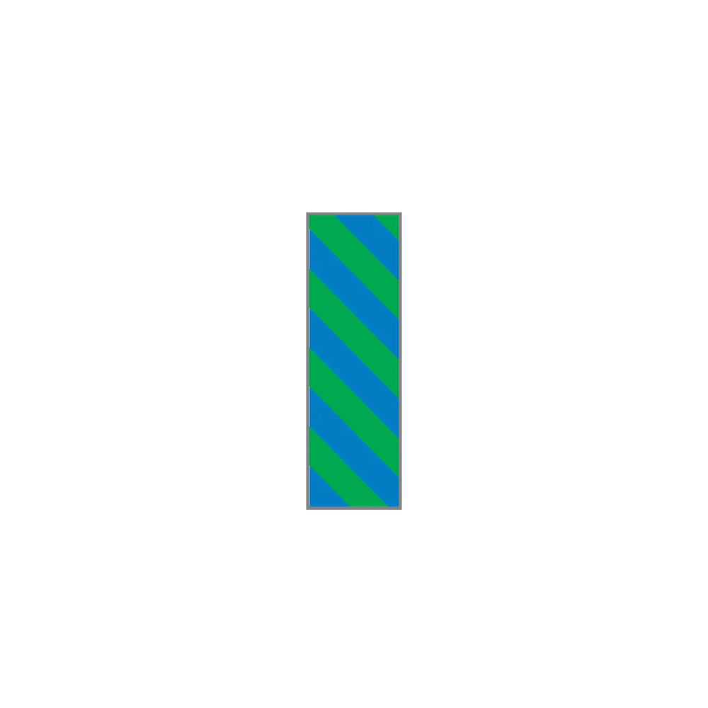 Key Surgical - Pre-Printed Label Multipurpose Label Blue / Green Tape Stripes Patterned 1/4 Inch - T-320-0203