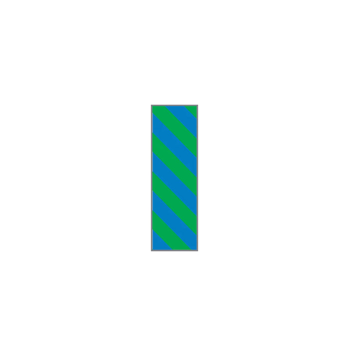 Key Surgical - Pre-Printed Label Multipurpose Label Blue / Green Tape Stripes Patterned 1/4 Inch - T-320-0203
