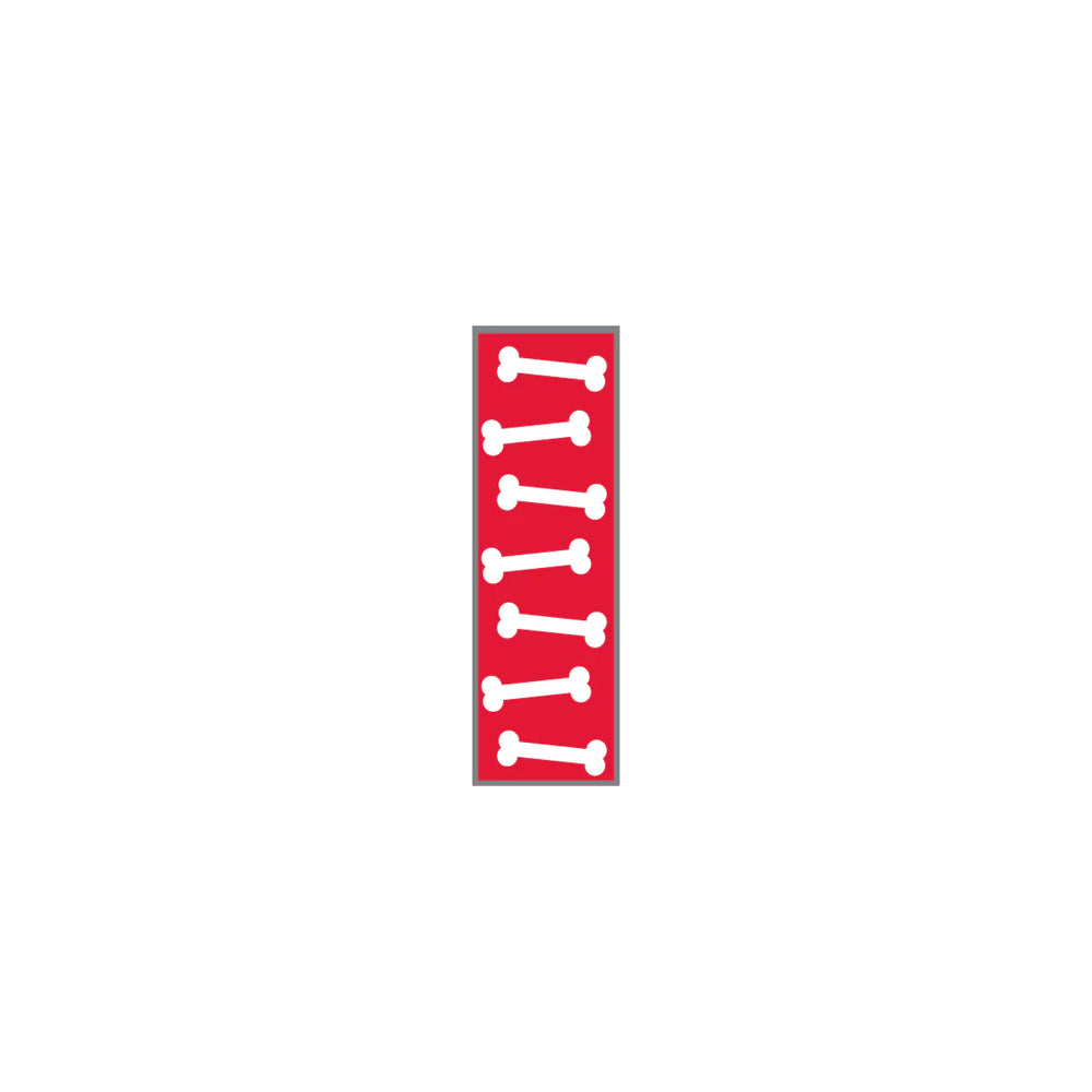 Key Surgical - Pre-Printed Label Multipurpose Label Red Paper Dog Bone White Diagram / Symbol 8-1/2 X 11 Inch - T-702-04