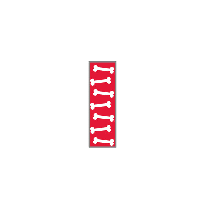Key Surgical - Pre-Printed Label Multipurpose Label Red Paper Dog Bone White Diagram / Symbol 8-1/2 X 11 Inch - T-702-04