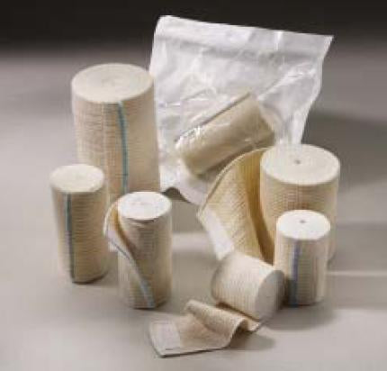 Avcor Health Care Products Honeycomb / X-Ten Elastic Bandage 4 X 550 Inch Standard Compression Double Hook and Loop Closure Beige NonSterile - 593-94LF