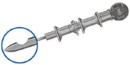 Gertie Marx - Spinal Needle with Introducer 24 Gauge 5 Inch Pencil Point , Magnifying Hub Type - GM24124-I