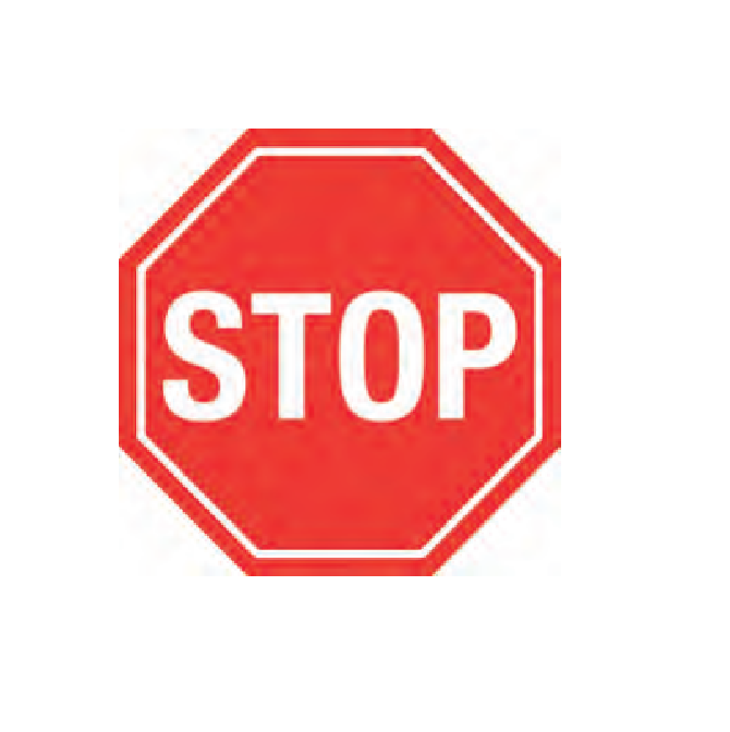 Healthmark Floor Signs "Stop Basic" - 24" x 24" in, - HMK-FS-STP-BAS
