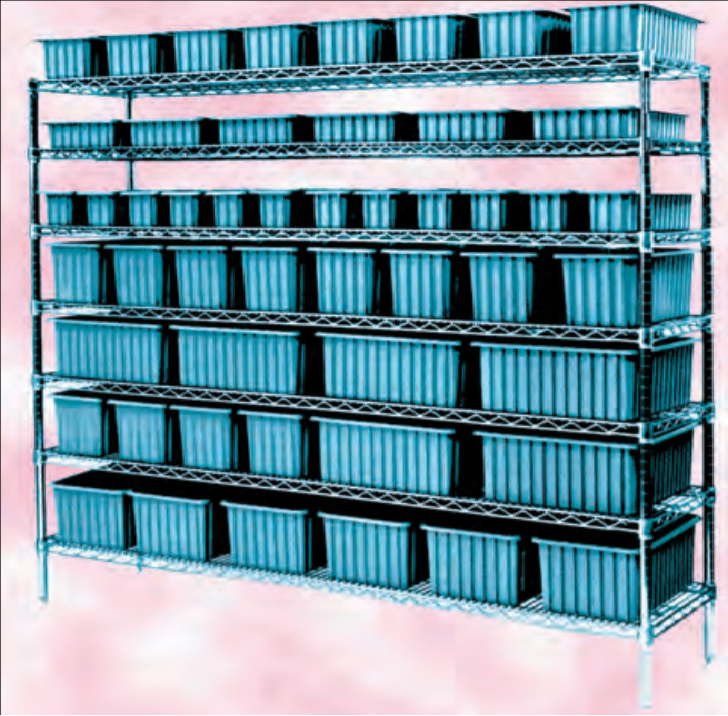 HealthMark Dividable Ribbed Tote Boxes