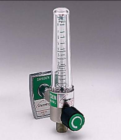 Allied Healthcare Timeter Sure Grip Oxygen Flowmeter Single 0 - 8 LPM DISS Outlet Puritan Bennett Adapter - 08006-03
