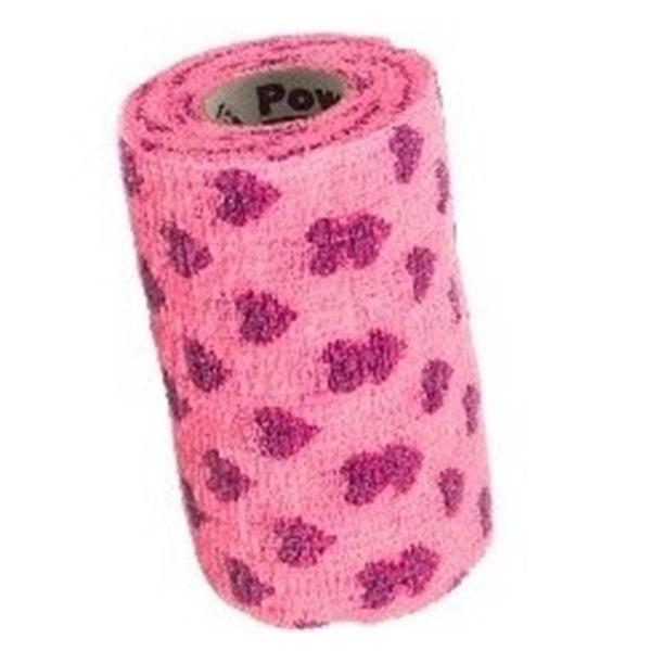 Andover Coated Products CoFlex NL Cohesive Bandage 2 Inch X 5 Yard Standard Compression Self-adherent Closure Purple Hearts on Neon Pink NonSterile - 5200HT-036