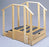 Bailey - Training Stairs with Bus Step 3 Steps and 2 Steps 30 X 40 X 55 Inch / 24 X 30 Inch Platform Black / Natural - 809