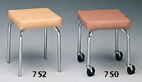 Therapy - Exam Stool Backless Fixed Height 3 Inch Ball Bearing Casters Camel - 750