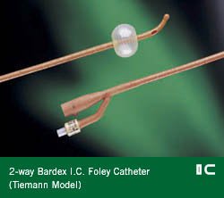 Bardex I.C. - Foley Catheter 2-Way Coude Tip 5 cc Balloon 18 Fr. Silver Hydrogel Coated Latex - 0168SI18