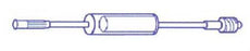 Baxter Extension Set 6 Inch Tubing 3.3 mL Priming Volume DEHP-Free, Polyethylene Lined Tubing - 1C8363