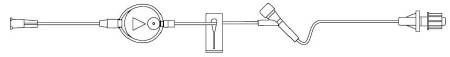 FilterFlow - Extension Set 7 Inch Tubing 0.7 mL Priming Volume DEHP-Free - 473061